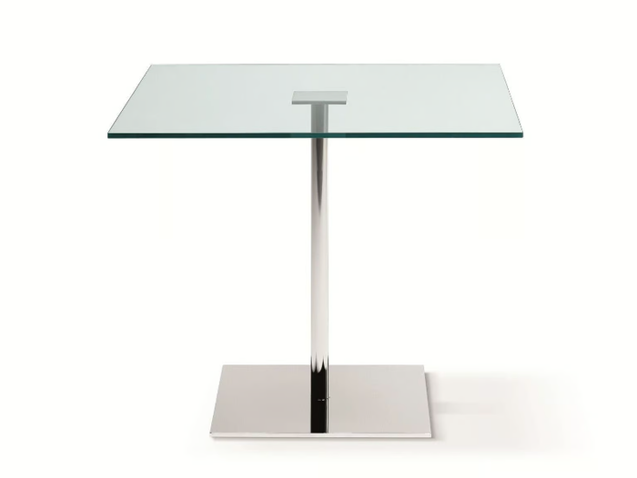 FARNIENTE ALTO - Square tempered glass table _ Tonelli Design